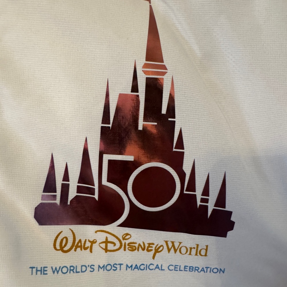 Disney Parks 50th Anniversary Windbreaker Jacket Hooded White Women’s Large
NWT